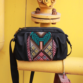 手机包大容量个性 刺绣小包牛津布横款 迷你小包包多层百搭斜挎女包