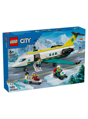 乐高城市组60465航空医疗救援飞机男女孩拼搭积木玩具儿童节礼物