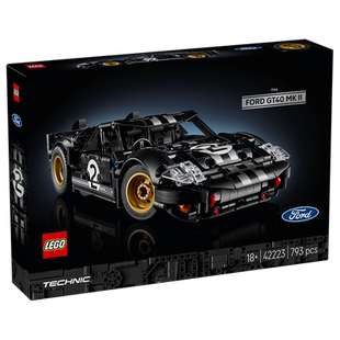 乐高42223福特GT40 MKII赛车机械组儿童玩具男孩益智积木新款拼装