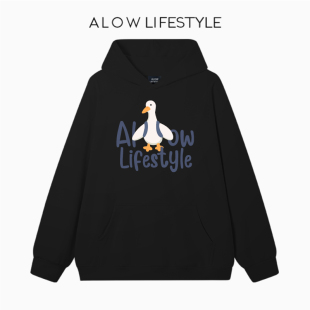 2025秋冬爆款 LIFESTYLE生活系列 ALOW 印花连帽卫衣外套 正品