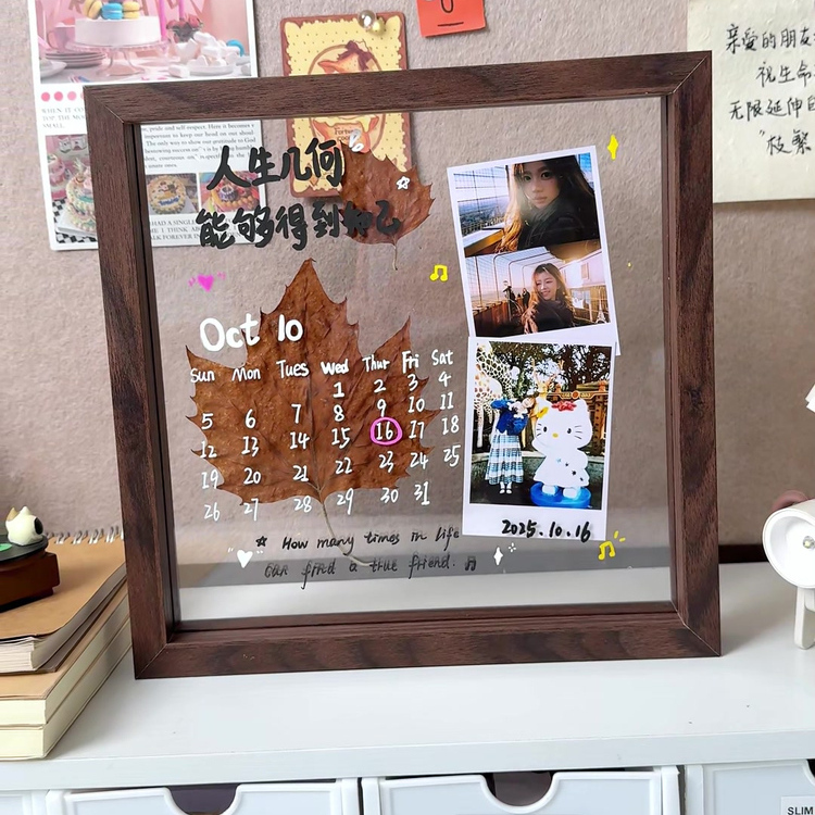 拍立得涂鸦手绘相框高颜值手工diy生日周年纪念礼物ins高级感摆件