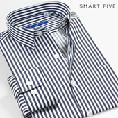 男长袖 简约通勤修身 帅气春秋款 鲁泰面料条纹衬衫 商务正装 免烫衬衣