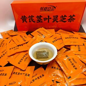 养生茶 礼盒装 东北大兴安岭特产 黄芪茎叶灵芝茶 中秋礼品 新茶