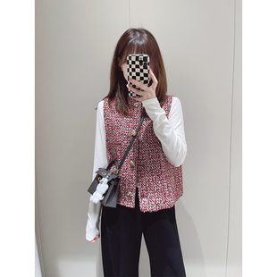 早春氛围感 羊毛混纺粗花呢金扣马甲