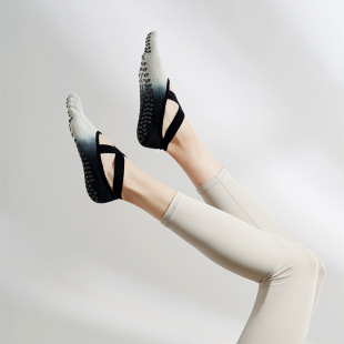 渐变绑带瑜伽袜子防滑专业女五指袜普拉提袜分指运动854 856 855