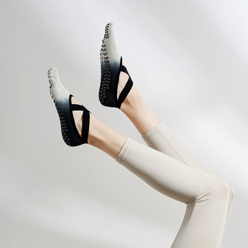 渐变绑带瑜伽袜子防滑专业女五指袜普拉提袜分指运动854/855/856