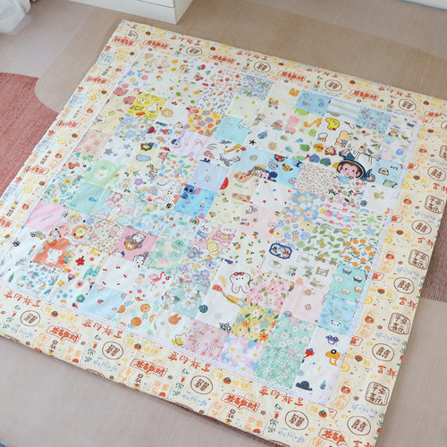 卡通纯棉全棉新生儿百家被布料小碎花布头手工布艺拼布小布材料包
