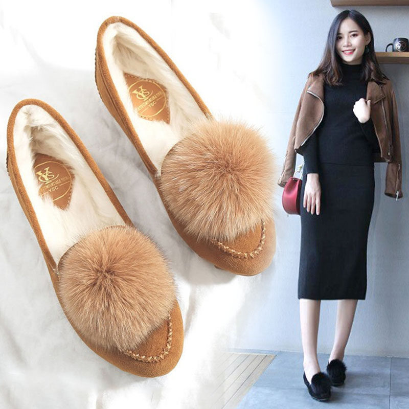 豆豆鞋女冬加绒2023新款一脚蹬韩版百搭内增高保暖棉鞋毛毛孕妇鞋,女鞋,棉鞋,淘宝优惠券,粉丝福利购,淘宝优惠卷