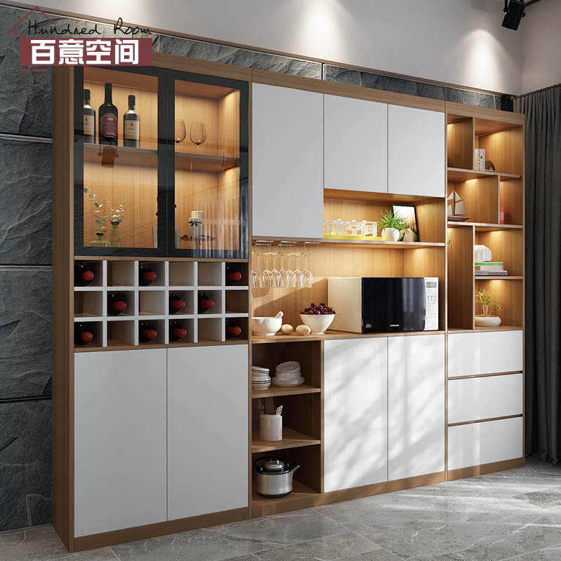 北欧酒柜定制现代简约客厅餐厅餐边柜家用靠墙多功能