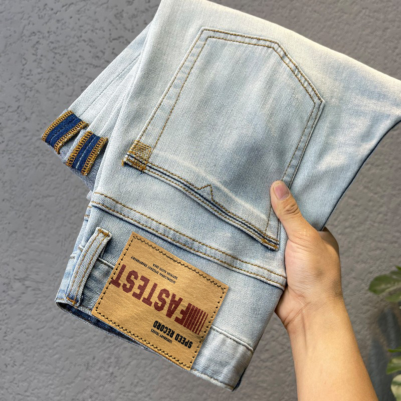 ZERODEGREENORTH 가을 슈퍼 소프트 올 매치 청바지 남성 슬림 스트레치 슬림 핏 펜슬 바지 바지