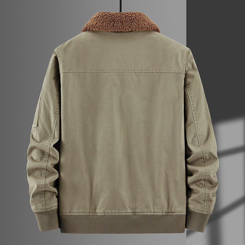 ZERODEGREENORTH 가을 겨울 양고기 벨벳 코튼 코트 남성 벨벳 두꺼운 코튼 코트 재킷