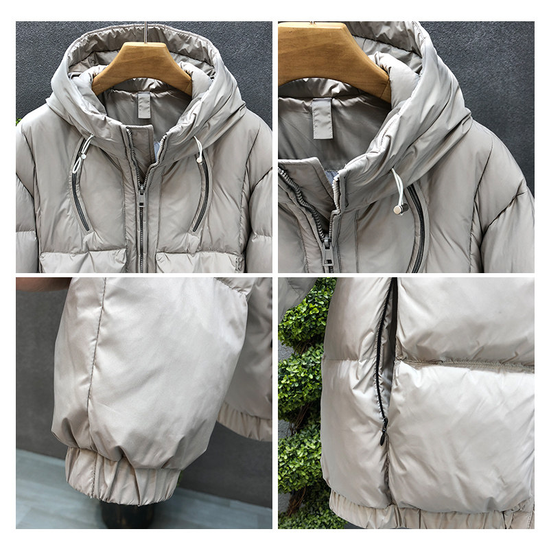 ZERODEGREENORTH 겨울 다운 재킷 남성 잘생긴 후드 라이트 다운 재킷 푹신하고 따뜻한 캐주얼