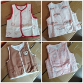 薄棉坎肩保暖夹棉上衣 1岁男女宝宝秋冬季 清73码 花草记婴儿马甲0