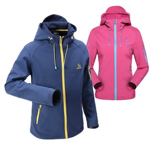 情侣户外抓绒软壳衣男大码 冲锋衣女风衣保暖摇粒绒加厚运动外套秋