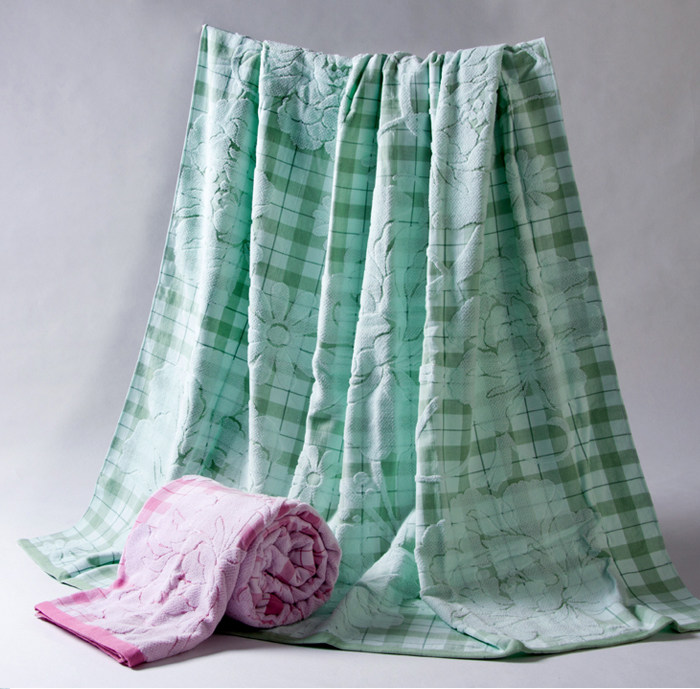 金号 纯棉全棉 提花毛巾被盖毯 牡丹花型 雍容华贵家居空调被包邮