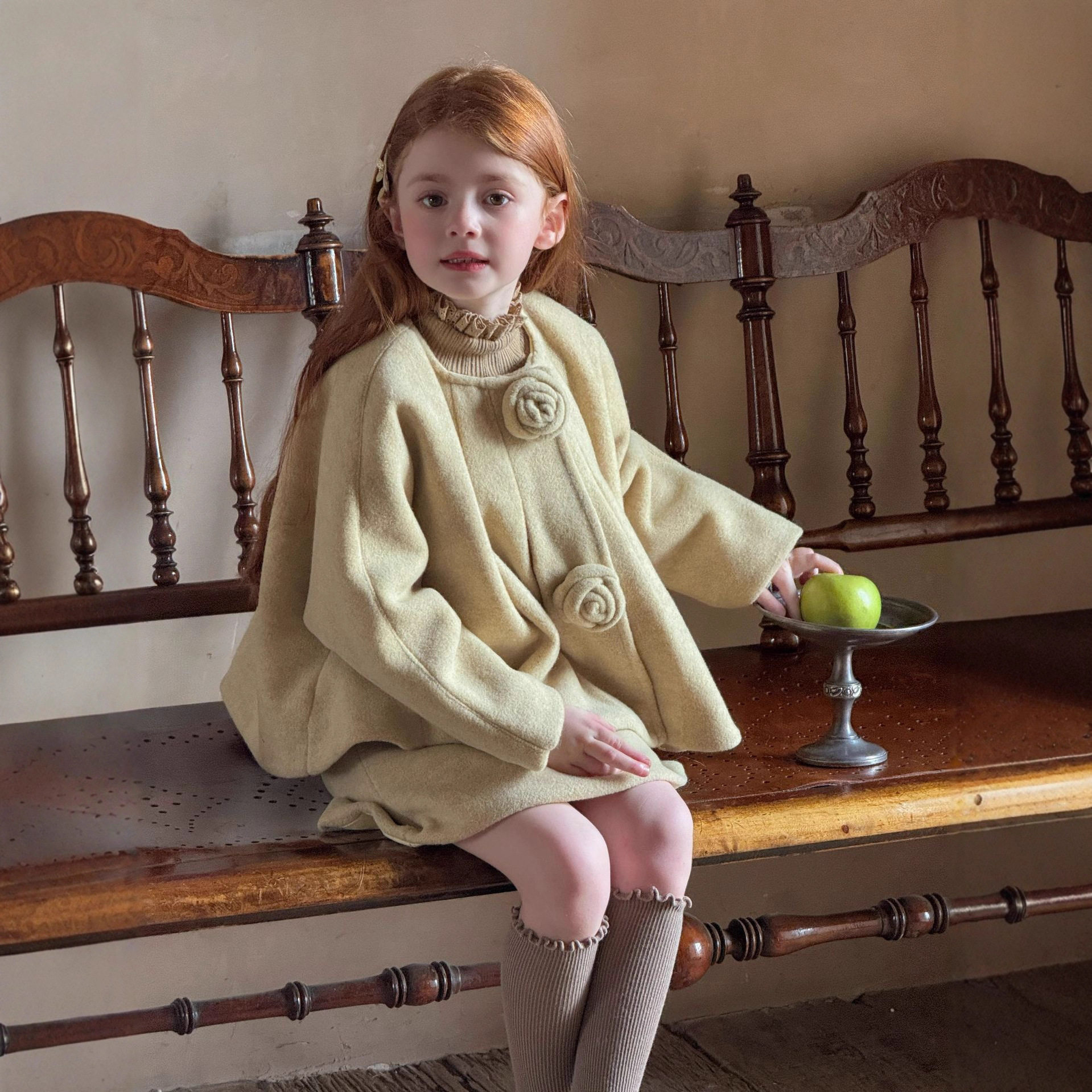 2025新款童装韩版女童羊毛毛呢套裙韩系儿童花朵外套洋气休闲套裙,童装/婴儿装/亲子装,套装,淘宝优惠券,粉丝福利购,淘宝优惠卷