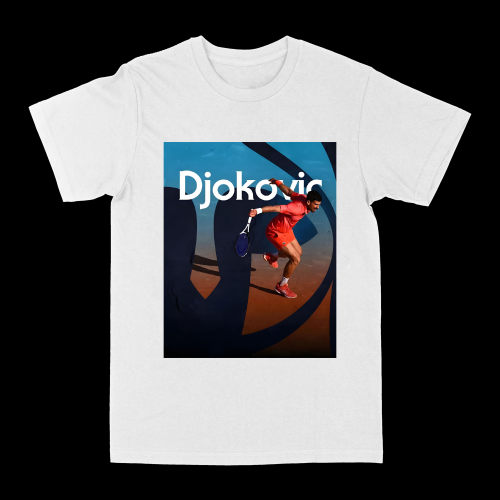 网球德约科维奇Novak Djokovic周边印花T恤男女同款圆领纯棉短袖