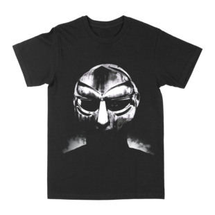 致敬面具摇滚乐美式复古短袖男女同款潮流MF Doom Homage  Face