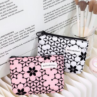 ins小众超火化妆包女便携大容量零钱包小杂物内胆包包内收纳小包