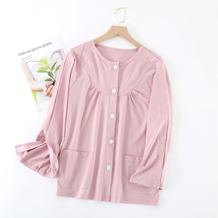 秋冬易穿脱一片式护理服骨折术后全开偏瘫卧床老人专用纯棉病号服