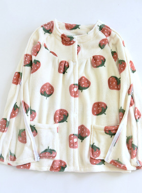 秋冬护理服PICC置管骨折穿的衣服法兰绒专用病号服老人保暖睡衣