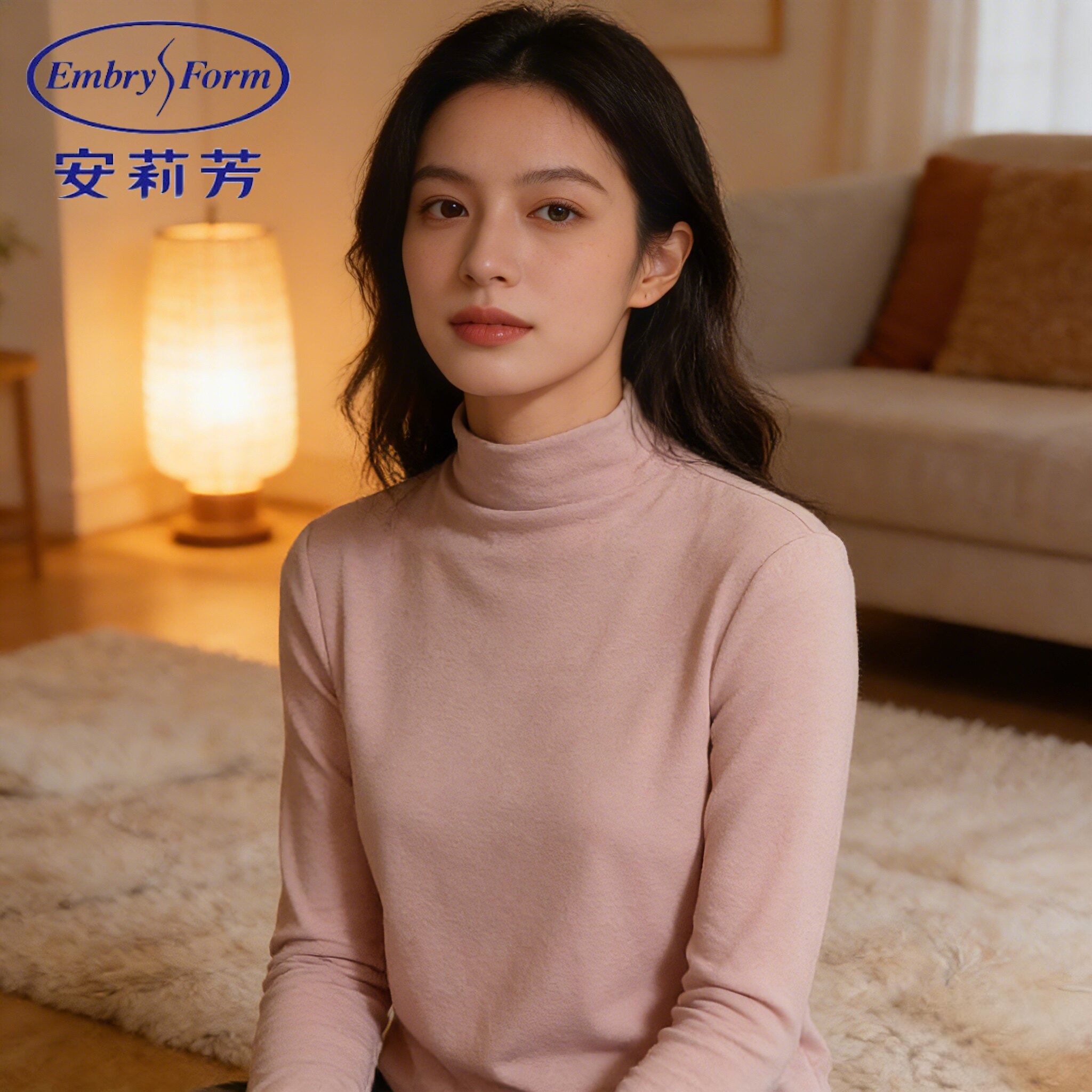安莉芳专柜同款圆领长袖打底秋衣