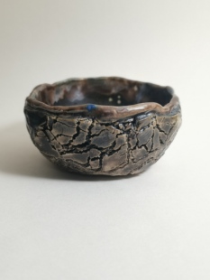 纯手捏裂纹主人杯中式功夫茶品茗单杯高端单杯侘寂风茶杯个性孤品