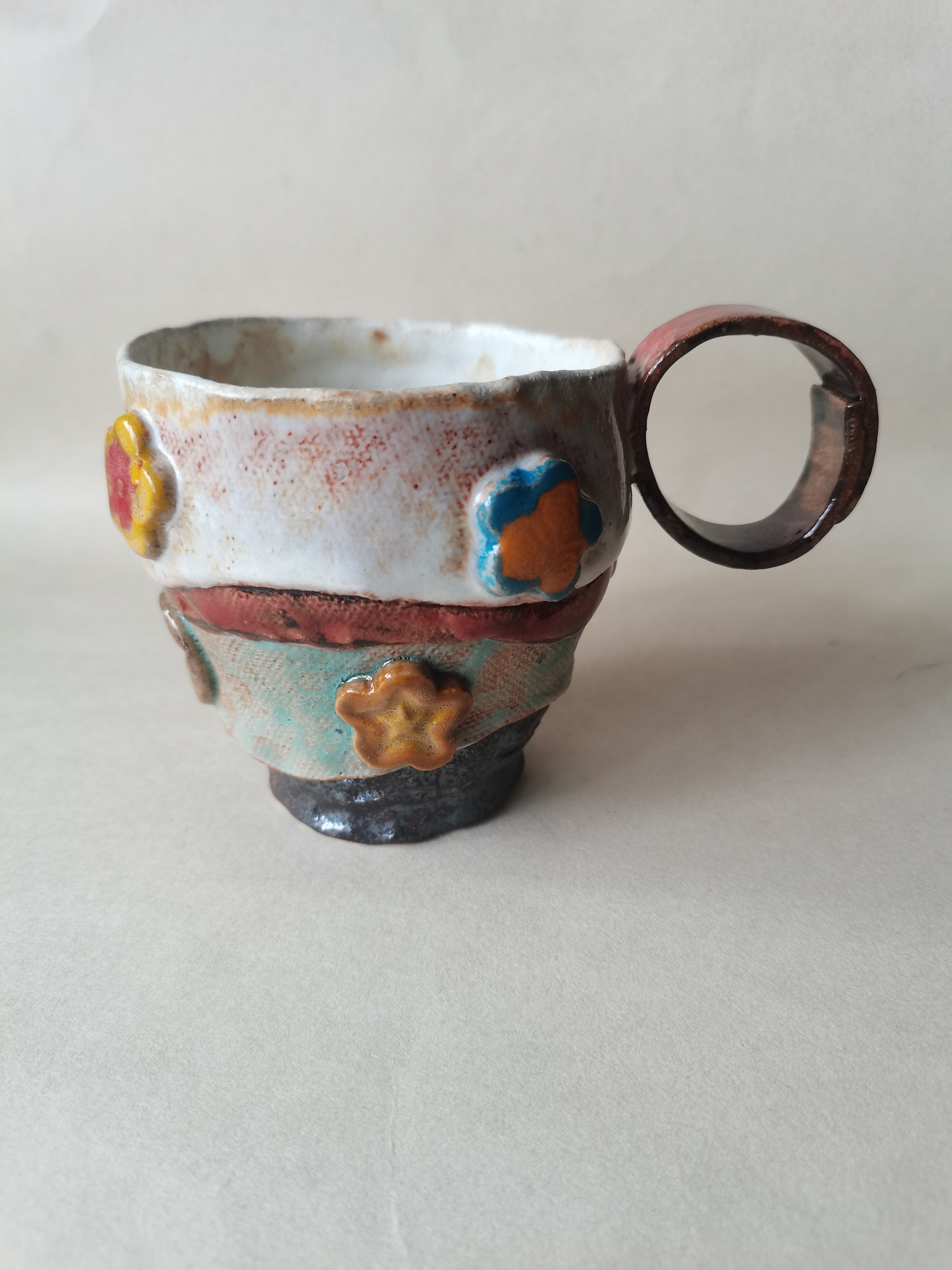 手捏颜色釉主人杯小众品茗杯特色咖啡杯器型独特个性孤品捡漏品