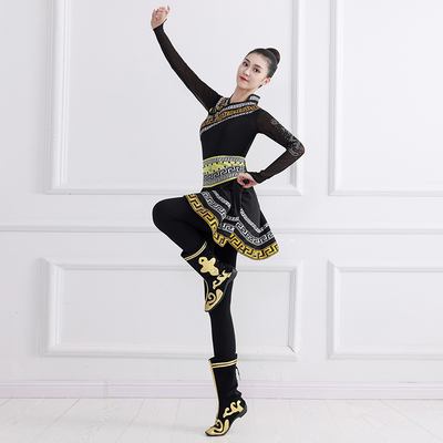 蒙古舞台演出服成人舞蹈艺考服装