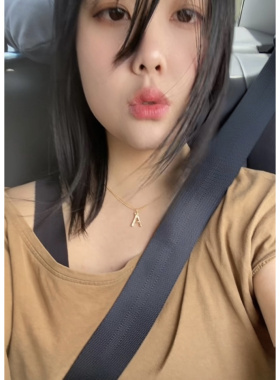 虫ins欧美风金色A字母项链锁骨链