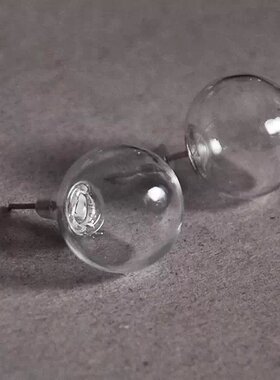 NOCT夜光虫趣味灯泡气泡球耳钉耳夹无耳洞925纯银耳钉男女款式