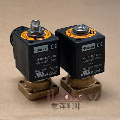 依莲-意大利进口slayer PARKER 24V半自动咖啡机冲泡电磁阀配件