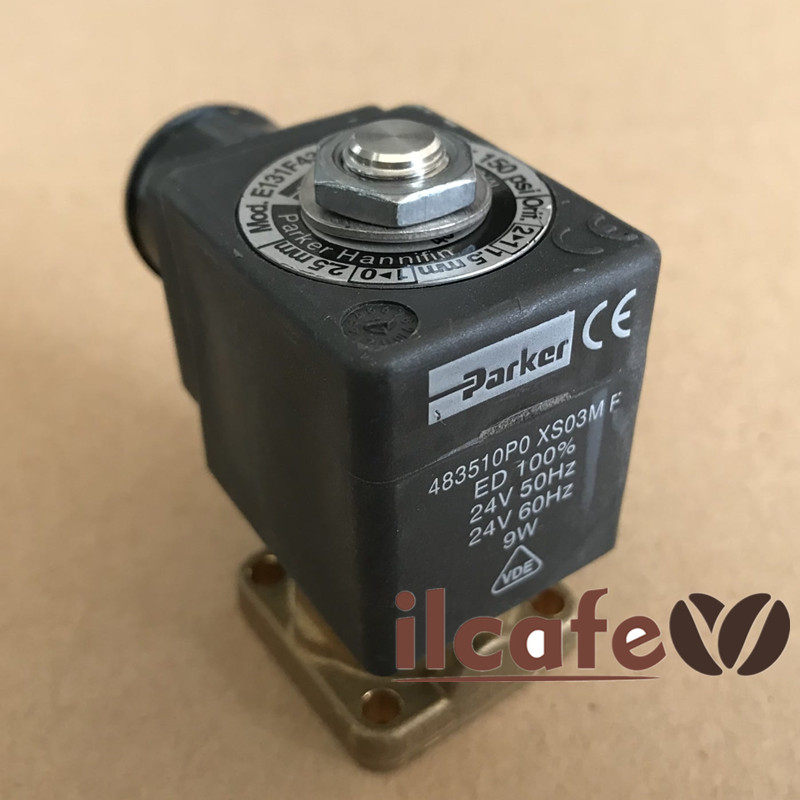 依莲-意大利进口金巴利PARKER 24V半自动咖啡机进水电磁阀配件