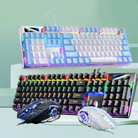 Механическая игровая клавиатура, ноутбук для офиса, мышка, комплект, 104