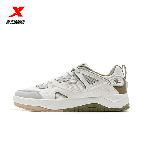 特步官方正品时尚百搭休闲板鞋男