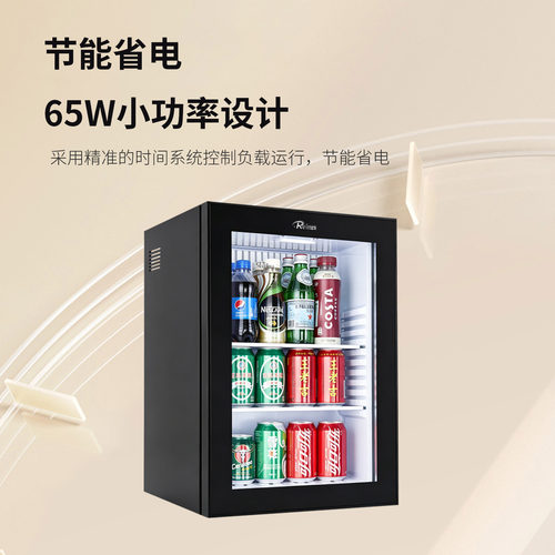 麦迪尔（Reinn）小型迷你无霜节能环保学生宿舍小冰箱玻璃门透明