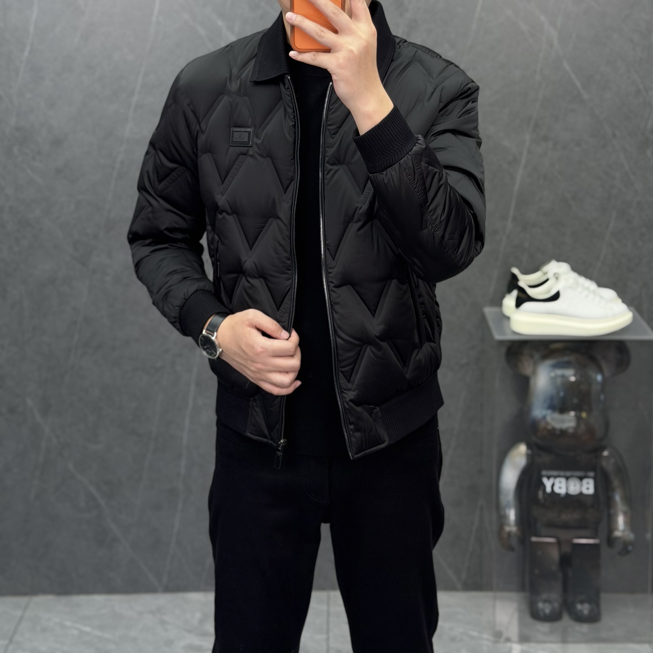通勤欧货轻薄男士翻领羽绒服外套