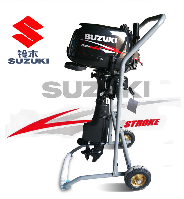 原装SUZUKI铃木6匹4冲船外机舷外机挂机 可配橡皮艇路亚船钓鱼艇