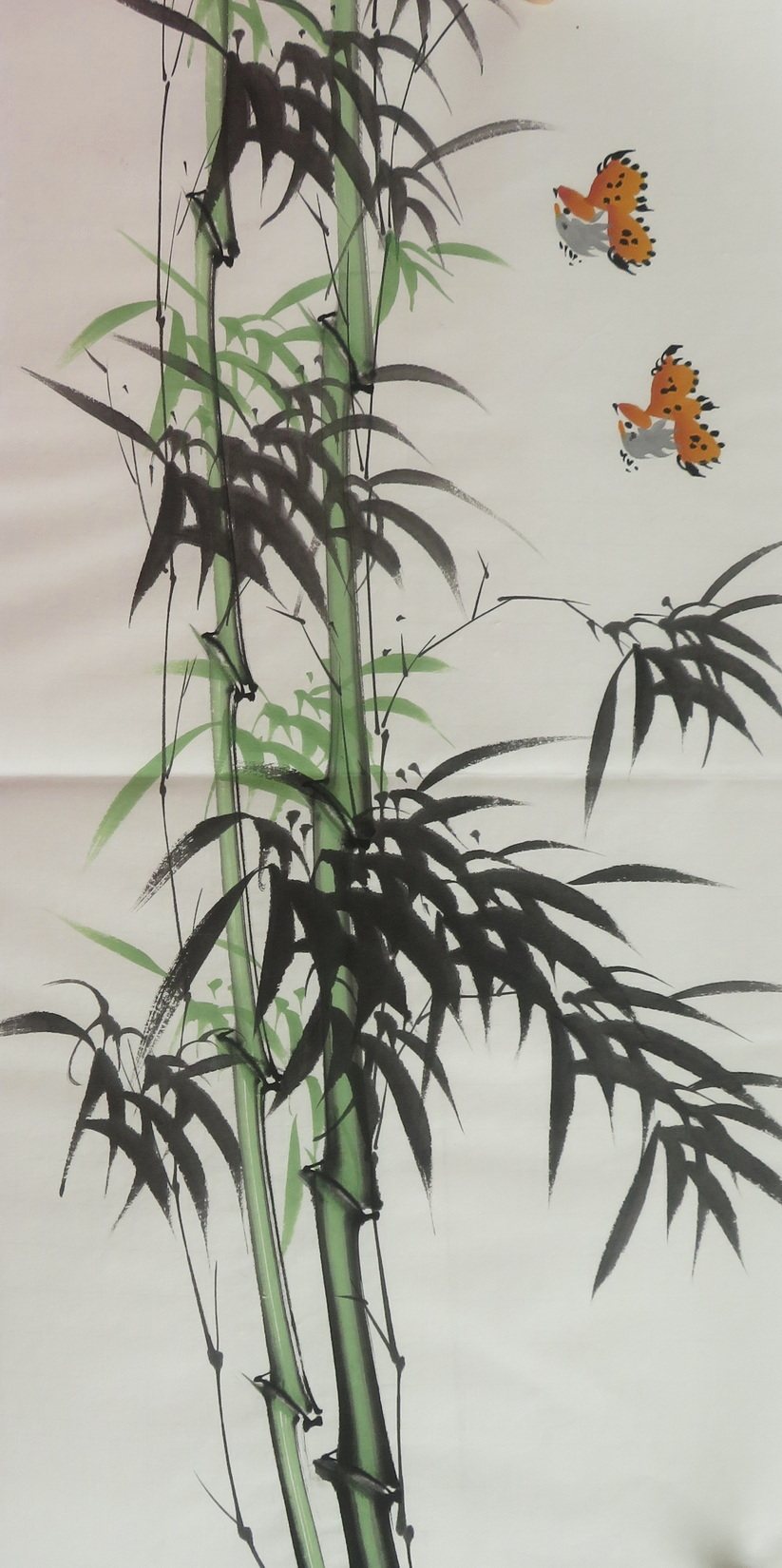 竹子花鸟画国画作品手绘装饰画特价四尺四开客厅无款画无框e66-4