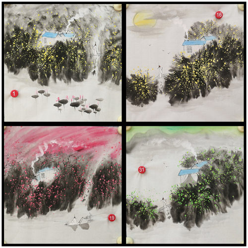 宝墨轩手绘小品国画人物山水禅意画客厅装饰挂画特价HA57901-10