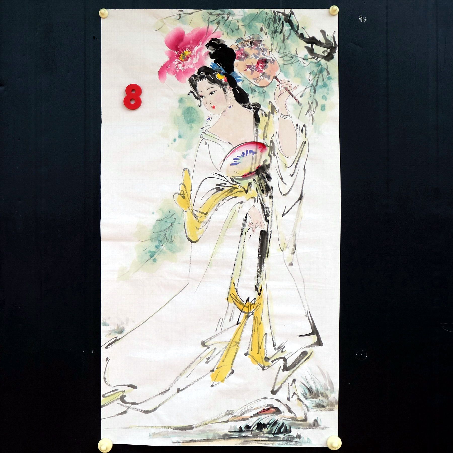 三尺手绘古代人物画四大美女仕女国画