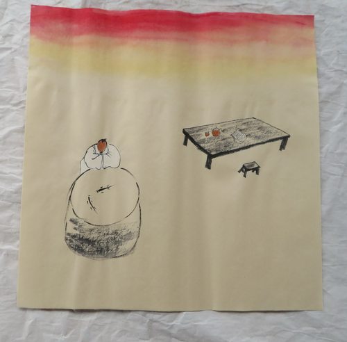 特价禅意人物手绘小品背景墙水墨国画客厅玄关装饰挂画HE10229019