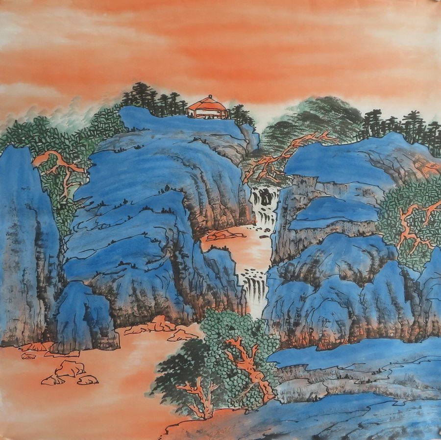 宝墨轩手绘水墨国画山水画作品装饰画客厅字画四尺斗方ha9102006