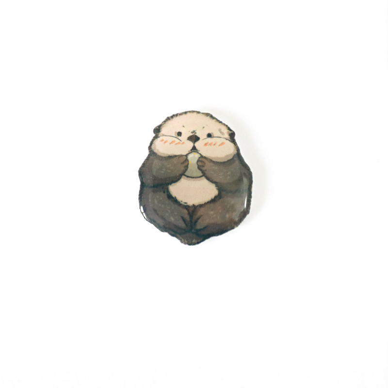 卡通可爱树脂女小海獭胸针