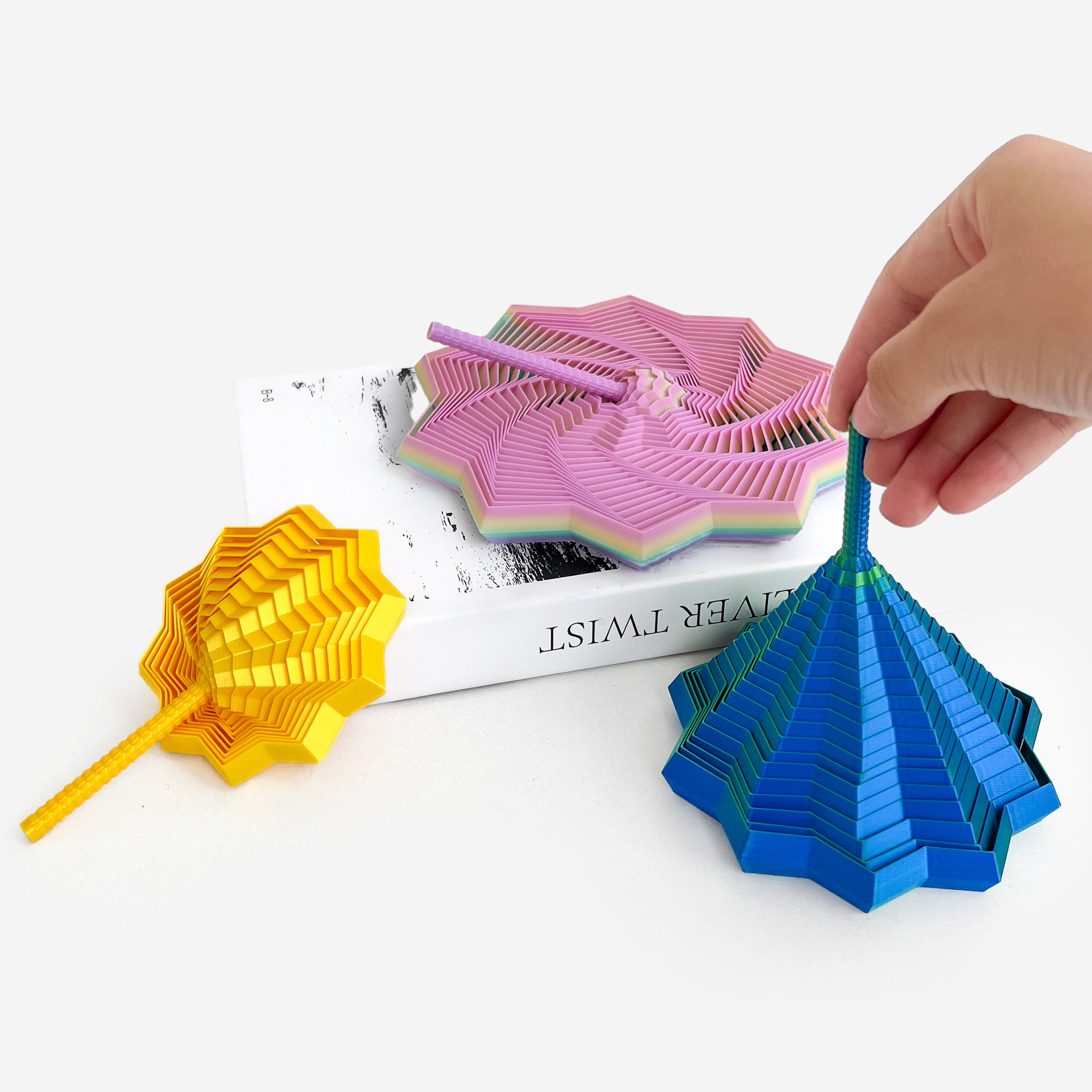 跨境热销减压3D打印感官烦躁之星六边形带手柄解压多边形玩具