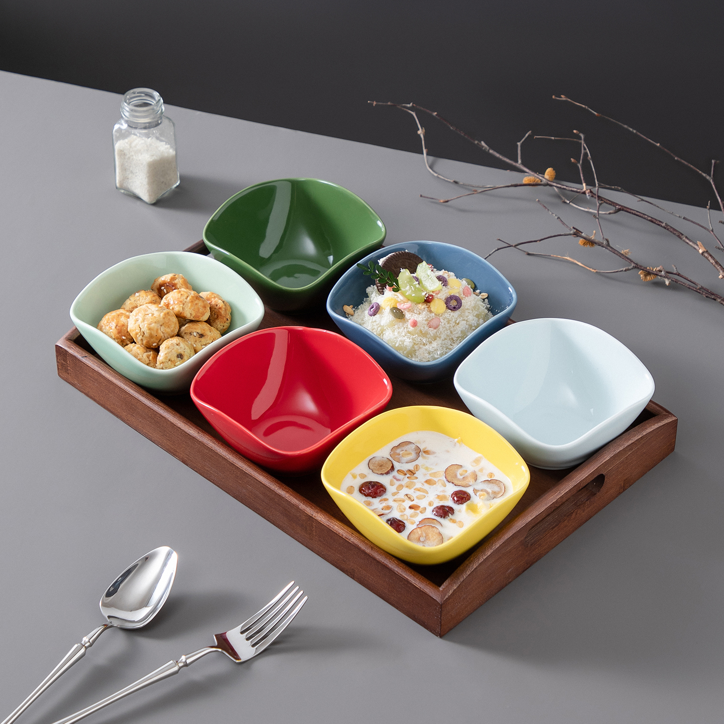 陶瓷釉下彩碗家用冰淇淋碗甜品碗