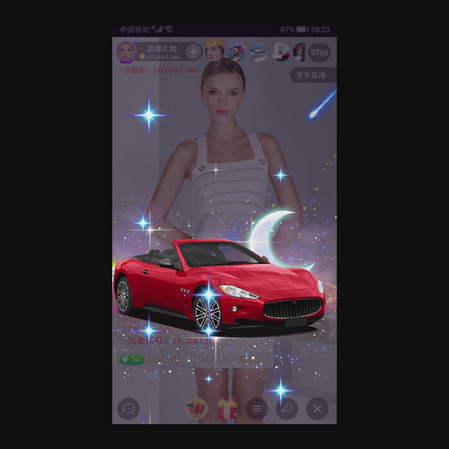 玛莎豪车手机直播礼物 直播间送礼物 svga动画跑车 原画原创素材
