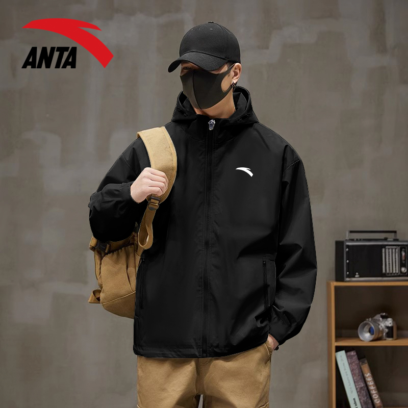 安踏外套男秋季连帽休闲夹克衫