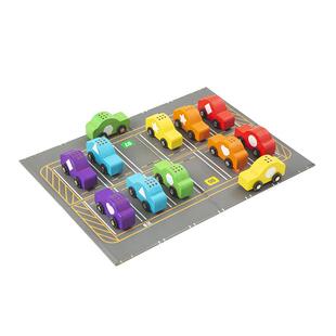 早教儿童学习点数形状匹配对应车位数字停车场玩具提升数学认知