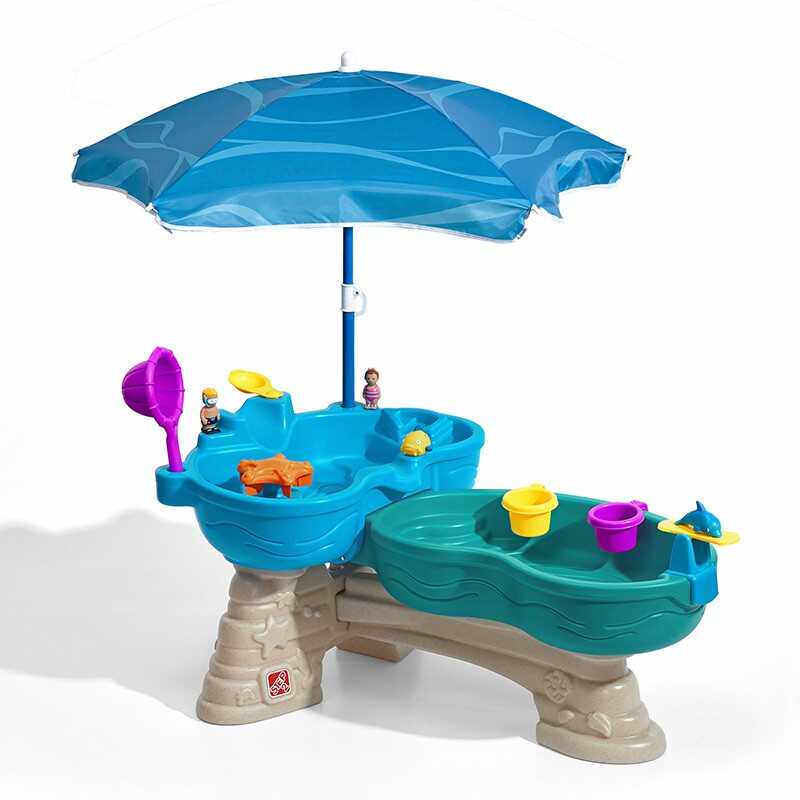 美国进口戏水桌儿童沙水桌宝宝玩水工具沙盘玩具室内外双池戏水台